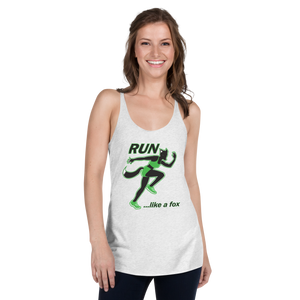 "RUN...Like a Fox" (Green) Racerback Tank Top
